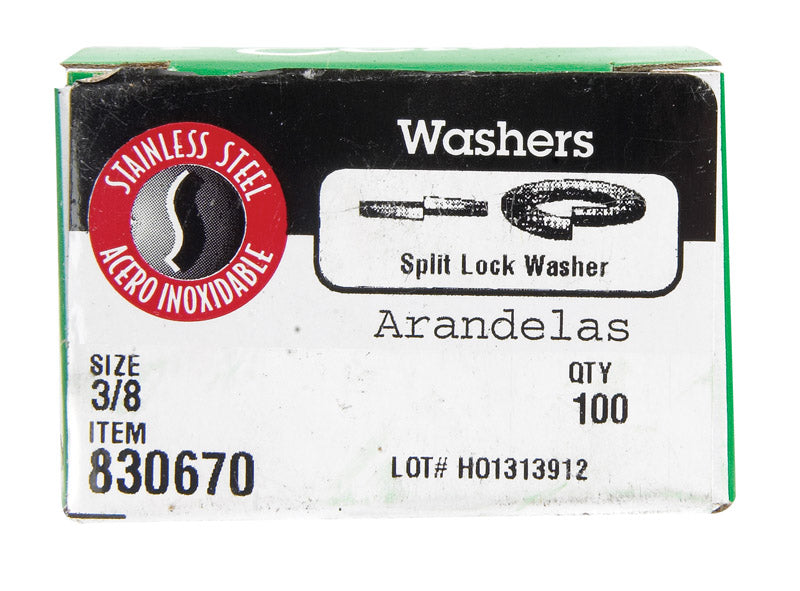 HILLMAN 3/8 in. D Stainless Steel Split Lock Washer 100 pk