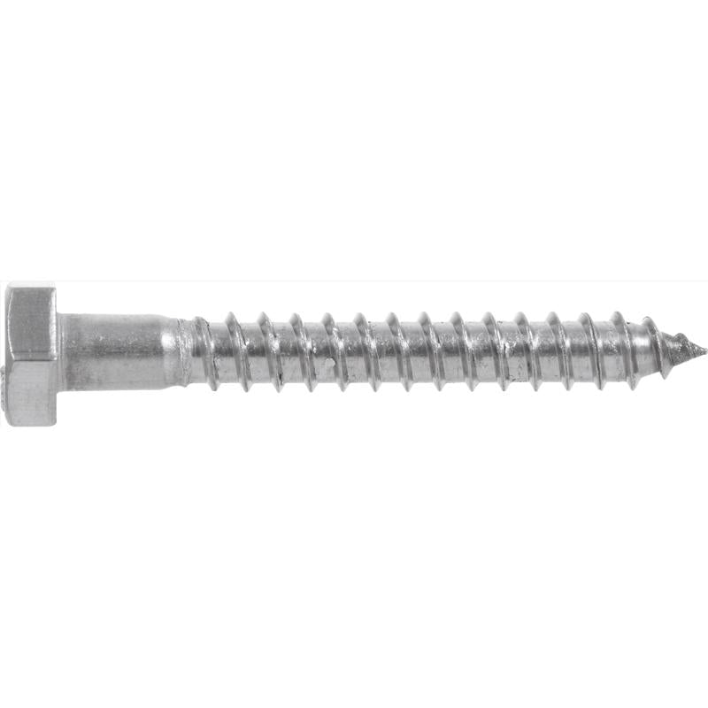HILLMAN 3/8 in. X 2 in. L Hex Stainless Steel Lag Screw 25 pk
