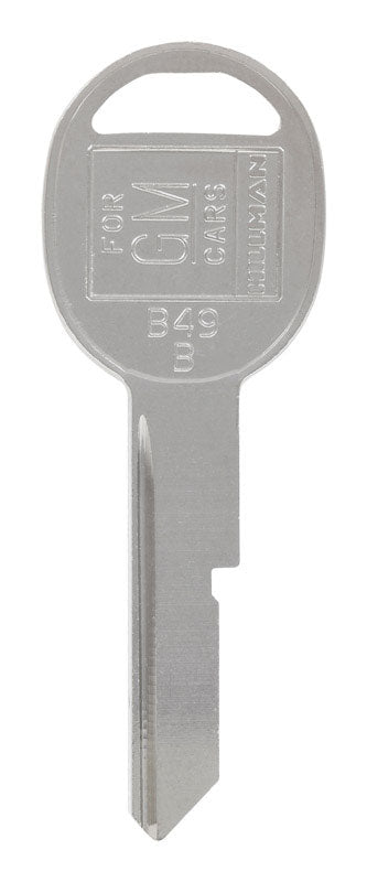 HILLMAN Traditional Key Automotive Key Blank Single For GM Silver, Pack of 10