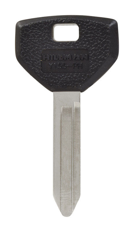 HILLMAN Traditional Key Automotive Key Blank Double For Chrysler Black/Silver, Pack of 5