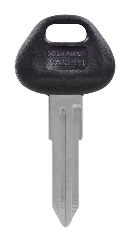 HILLMAN Traditional Key Automotive Key Blank Double For Nissan Black/Silver, Pack of 5