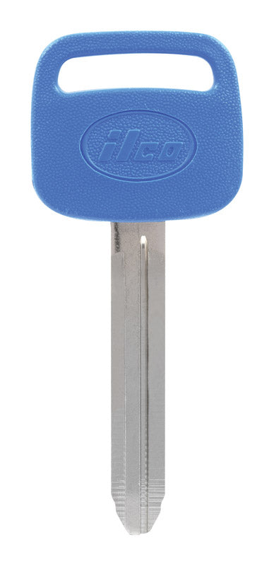 HILLMAN ColorPlus Traditional Key Motorcycle Key Blank Double For Toyota Blue/Silver, Pack of 5