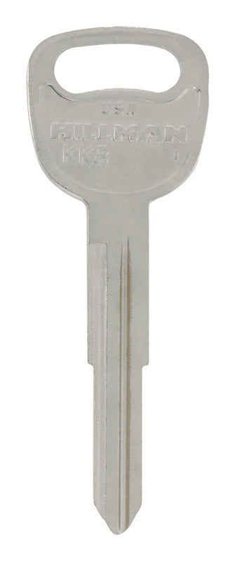 HILLMAN Traditional Key Automotive Key Blank Double For Kia Black/Silver, Pack of 10