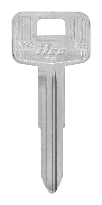 HILLMAN Traditional Key Automotive Key Blank Double For GM Silver, Pack of 10
