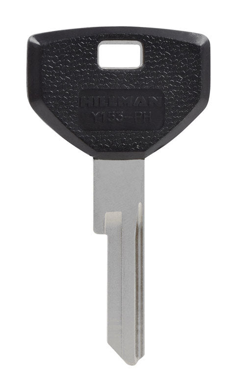 HILLMAN Traditional Key Automotive Key Blank Double For Chrysler Black/Silver, Pack of 5