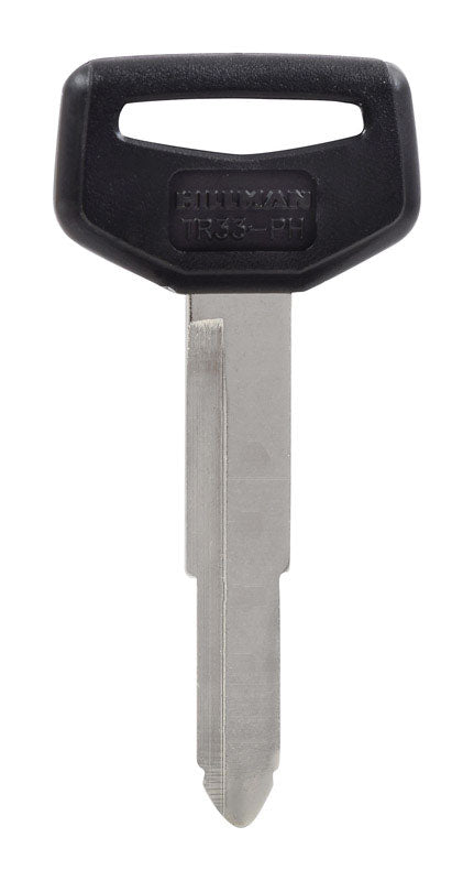 HILLMAN Traditional Key Automotive Key Blank Double For Toyota Black/Silver, Pack of 5