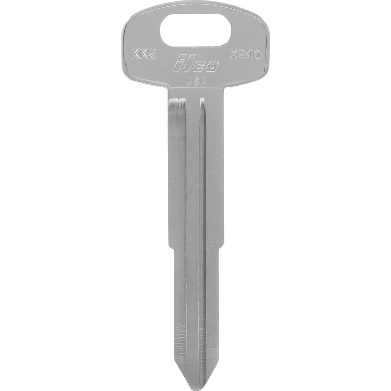 HILLMAN Traditional Key Automotive Key Blank Double For Kia Silver, Pack of 10