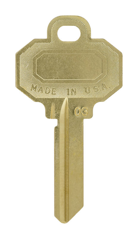 HILLMAN Traditional Key House/Office Universal Key Blank Single, Pack of 10