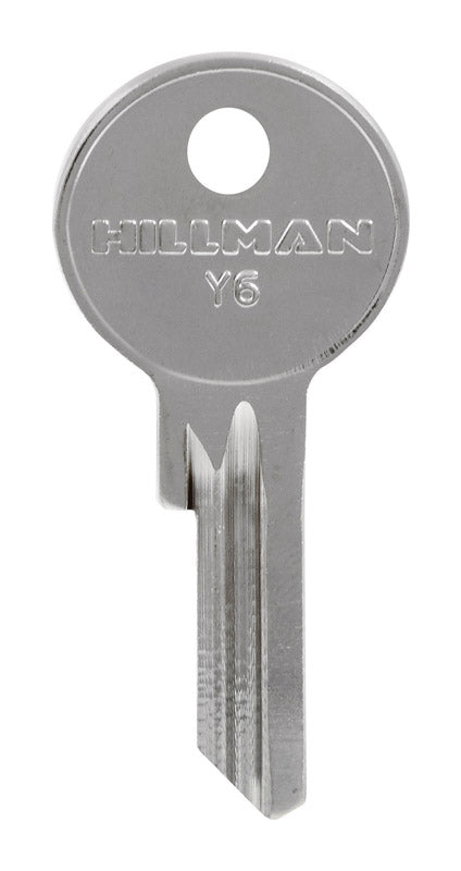 HILLMAN Traditional Key Automotive Key Blank Single Black/Silver, Pack of 10
