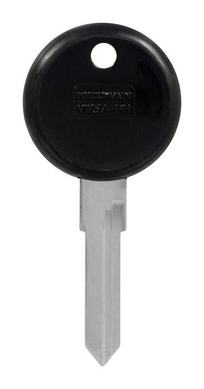 HILLMAN Traditional Key Automotive Key Blank Double For Volkswagen Black/Silver, Pack of 5