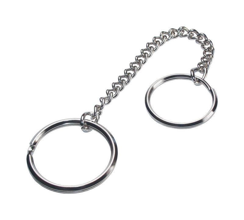 HILLMAN Metal Silver Belt Hooks/Pocket Chains Belt Hook Keychain, Pack of 5