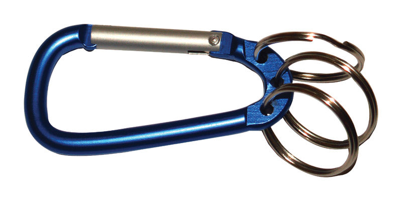 HILLMAN Aluminum Silver Multi Ring Carabiner, Pack of 36