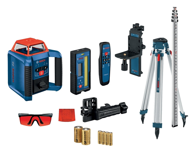 Bosch GRL2000-40HVK Rotary Laser Kit, Up to 2000 ft, Red Laser
