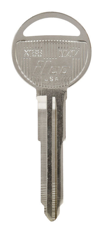 HILLMAN Traditional Key Automotive Key Blank Double For Mazda Silver, Pack of 10