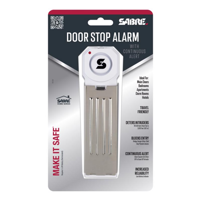 Sabre White Plastic Door Stop Alarm