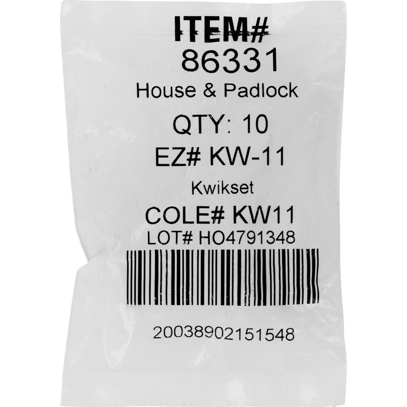 HILLMAN House/Office Universal Key Blank KW11 Single, Pack of 10