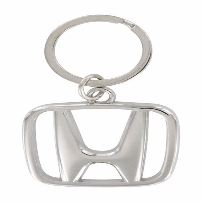 HILLMAN Honda Metal Silver Decorative Keychain, Pack of 3