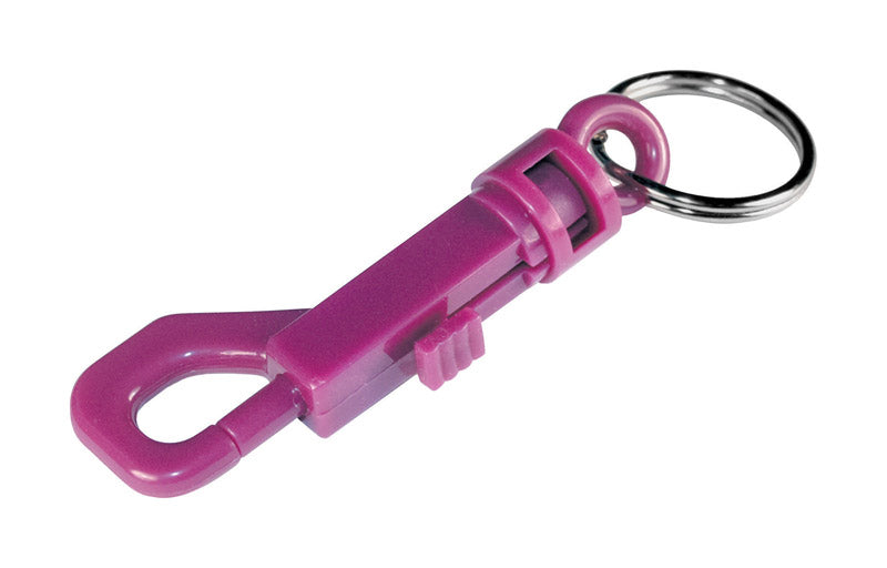 HILLMAN Plastic Multicolored Snap Hook Clip Strip, Pack of 12