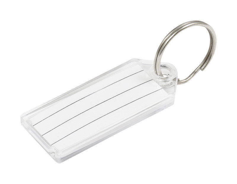 HILLMAN Metal Silver Labeling/ID Key Ring, Pack of 50