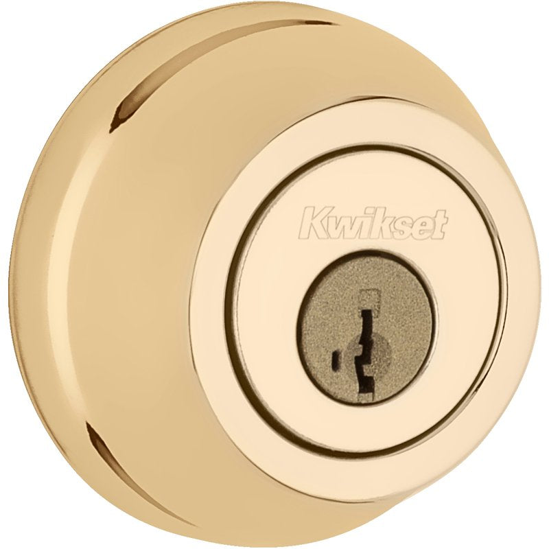 Kwikset Signature Series 780 Series 780 3 SMT 6AL STRKP K3 Deadbolt, 2 Grade, Keyed Key, Zinc, Polished Brass