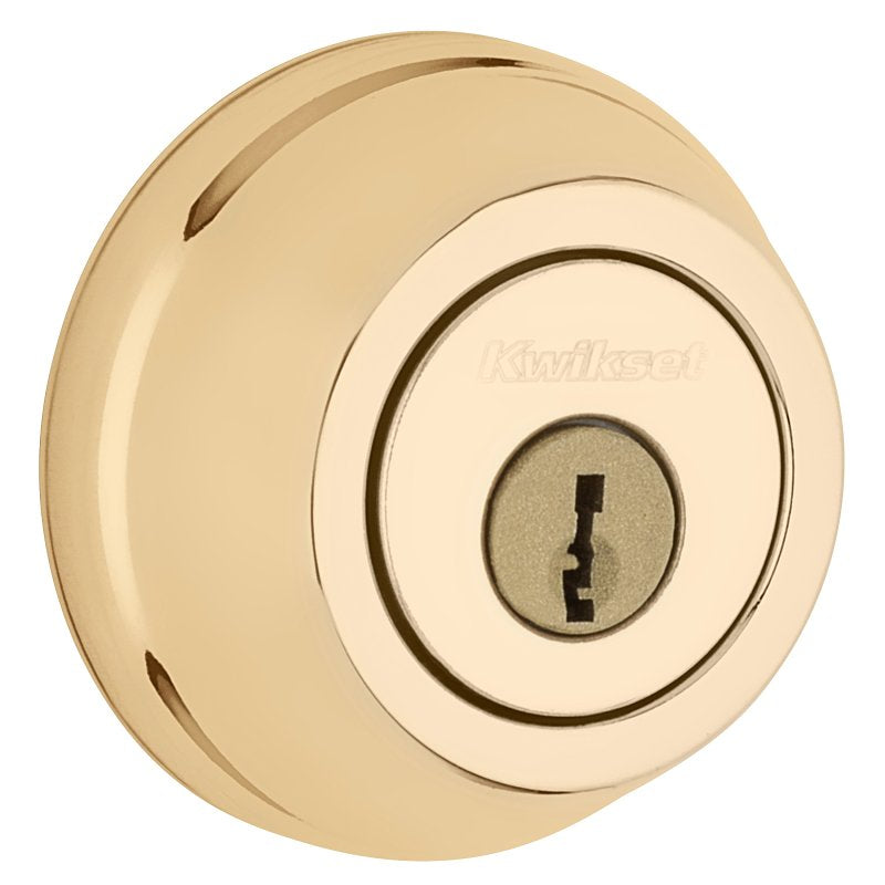 Kwikset Signature Series 780 Series 780 3 6AL STRKP K3 Deadbolt, 2 Grade, Keyed Key, Zinc, Polished Brass, KW1 Keyway