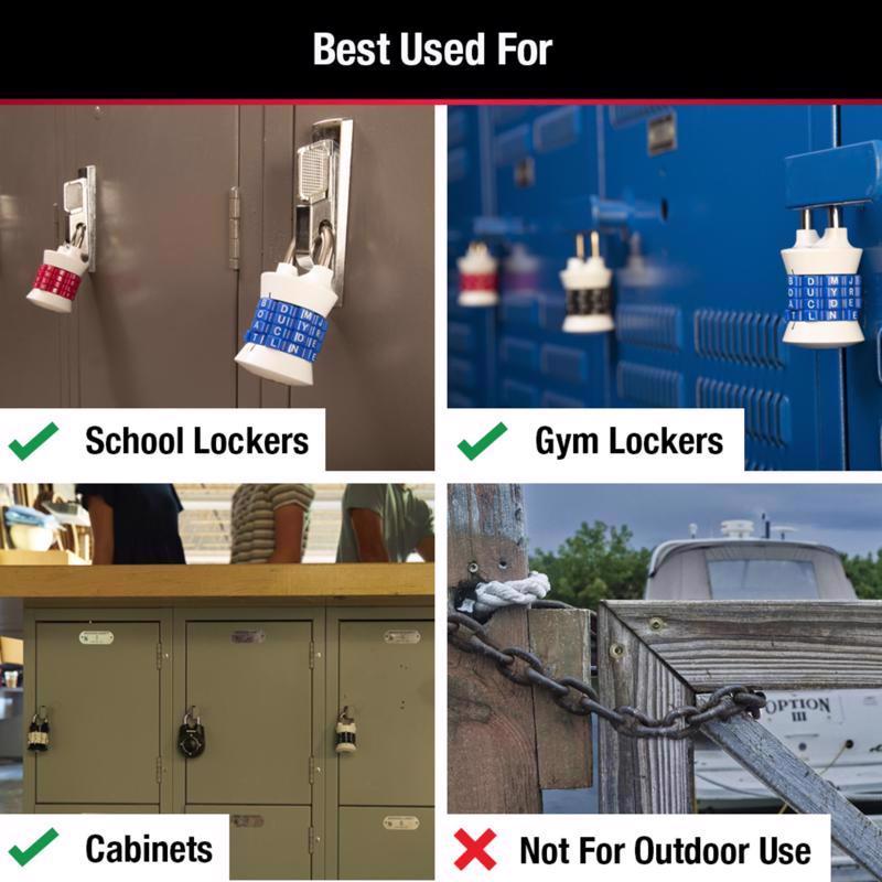 Master Lock 1-1/2 in. W Metal 4-Dial Combination Combination Padlock