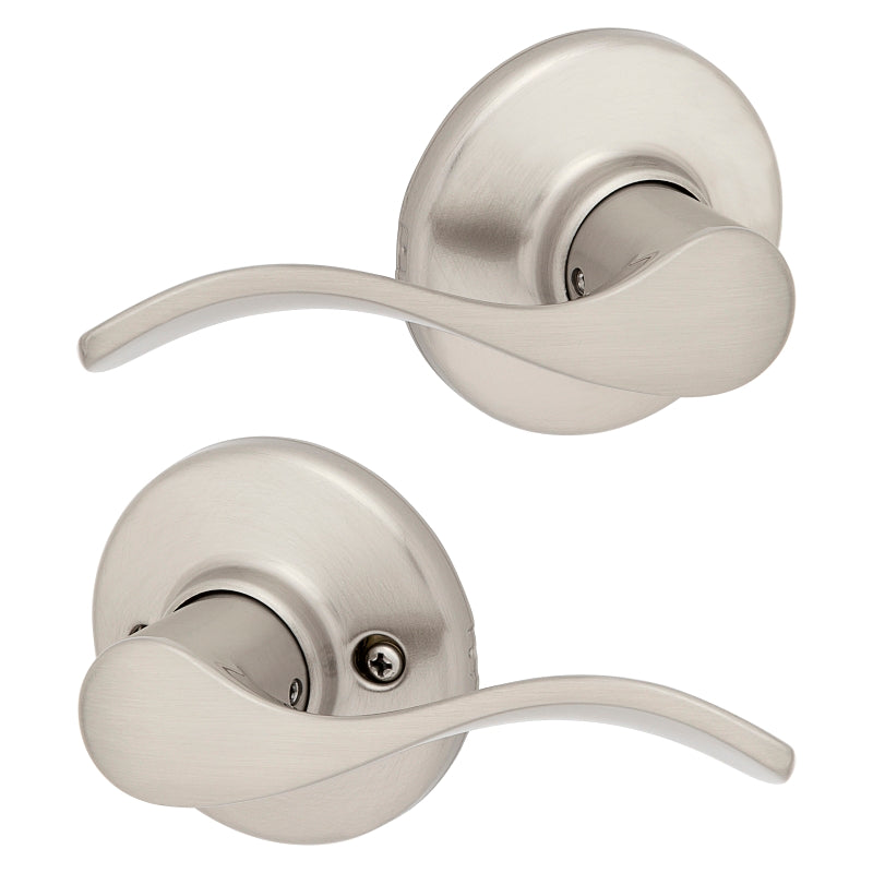 Kwikset 92001-525 Passage Lever, Satin Nickel, Reversible Hand, 3 Grade, ADA Compliant