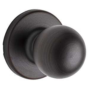 Kwikset 200P 11PCP Passage Knob, Polo, 2-23/32 in L x 2-5/8 in W x 2-5/8 in H Dimensions, Zinc, Venetian Bronze