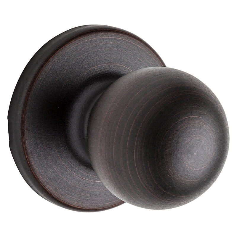 Kwikset 200P 11PCP Passage Knob, Polo, 2-23/32 in L x 2-5/8 in W x 2-5/8 in H Dimensions, Zinc, Venetian Bronze