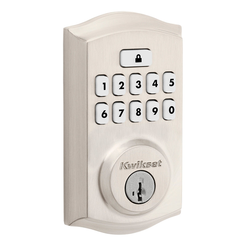 Kwikset 260 Series 9260 TRL 15 SMT RBP Electronic Smartcode Deadbolt with Tustin Lever, 2 Grade, Keyed One-Side Key