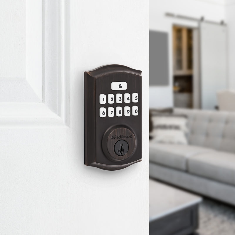 Kwikset 260 Series 9260 TRL 11P SMT RBP Smartcode Deadbolt with Tustin Lever, 2 Grade, Keyed One-Side Key, KW1 Keyway