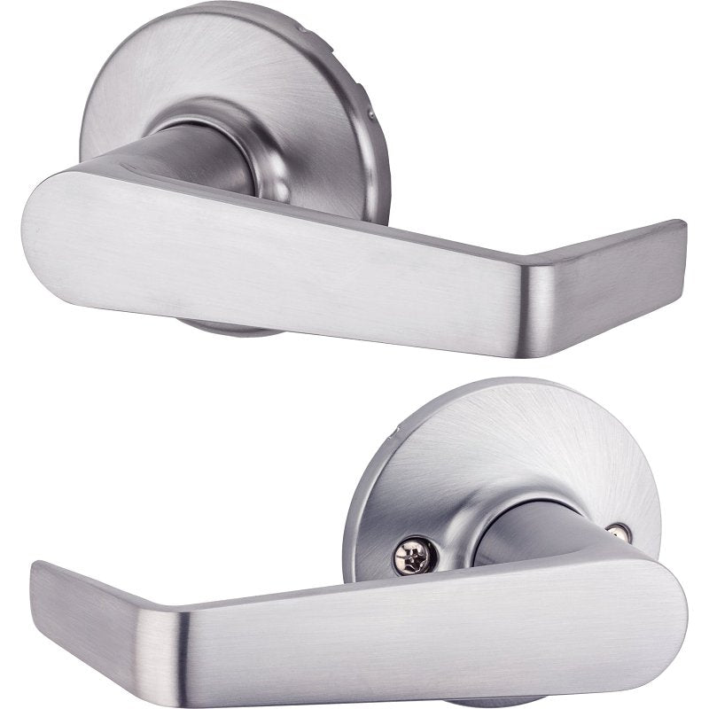 Kwikset 721KNL 26D RCAL UL Passage Door Lock, Lever Handle, Steel, Satin Chrome, 2-3/8, 2-3/4 in Backset, ADA Compliant