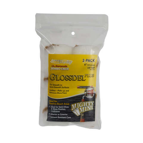 ArroWorthy Glossdel Plus Woven 4 in. W X 3/8 in. Jumbo Paint Roller Cover 2 pk