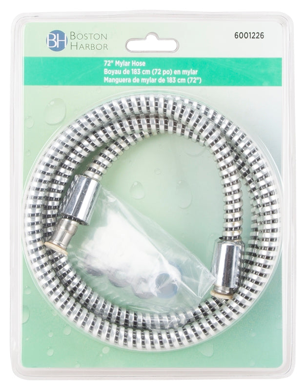 Boston Harbor B1101CP Shower Hose, 15/16 in Connection, 1/2-14 NPSM NPSM, Mylar