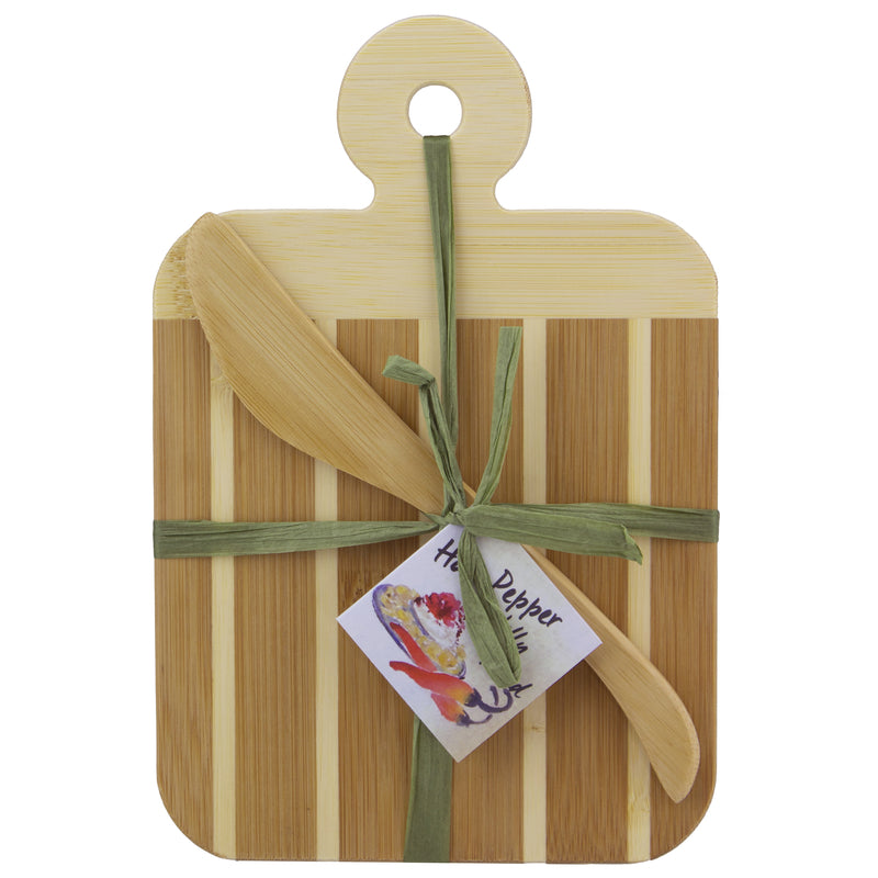 Totally Bamboo 9 in. L X 6 in. W X 0.5 in. Bamboo Striped Cutting Board Set, Pack of 12