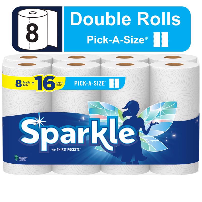 Sparkle Pick-A-Size Paper Towels 110 sheet 2 ply 8 pk