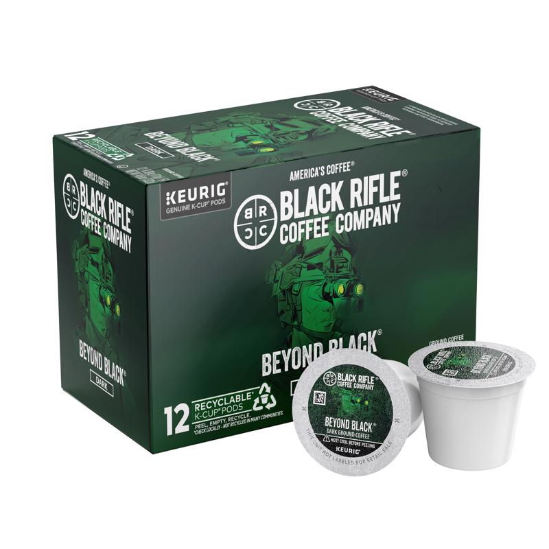 Black Rifle Coffee Company Beyond Black Caramel/Dark Chocolate/Nutty Coffee K-Cups 12 pk, Pack of 6