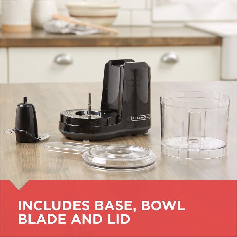 Black+Decker Black 1.5 cups Food Chopper 70 W, Pack of 2
