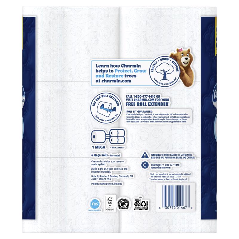 Charmin Ultra Soft Toilet Paper 6 Rolls 244 sheet, Pack of 4