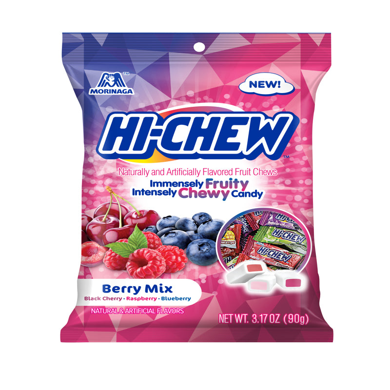 Morinaga Hi-Chew Berrys Mix Chewy Candy 3.17 oz, Pack of 6