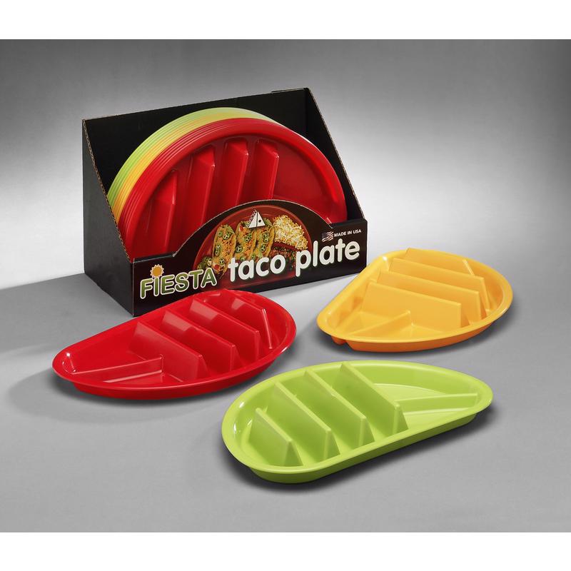 Arrow Home Products Assorted Plastic Plate Divided Plate 1 pc, Pack of 12