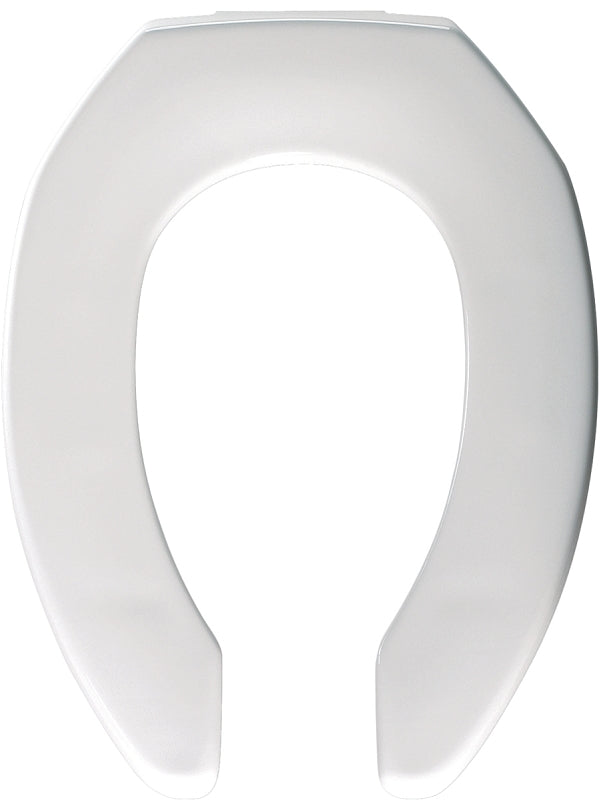 Mayfair 1955CT-000 Toilet Seat, Elongated, Plastic, White