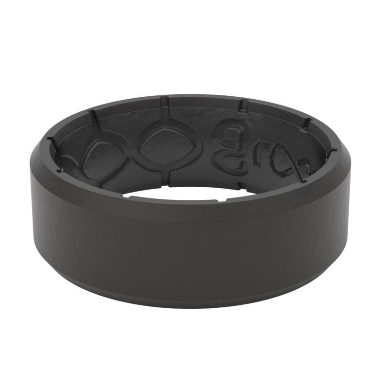 Groove Life Unisex Edge Round Black Ring Silicone Water Resistant Size 11