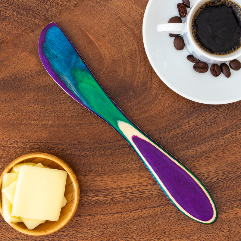 Totally Bamboo Baltique Multicolored Birch Wood Spreading Knife