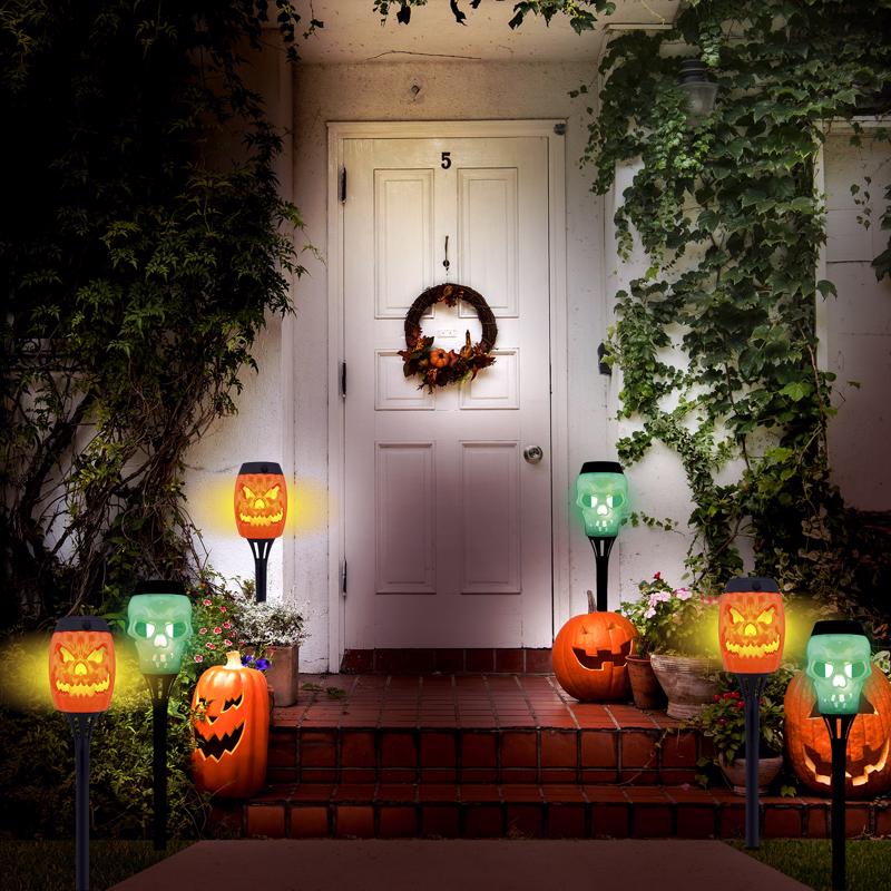 Shawshank LEDz Magic Seasons 15 in. Spooky Solar Pathway Decor, Pack of 12