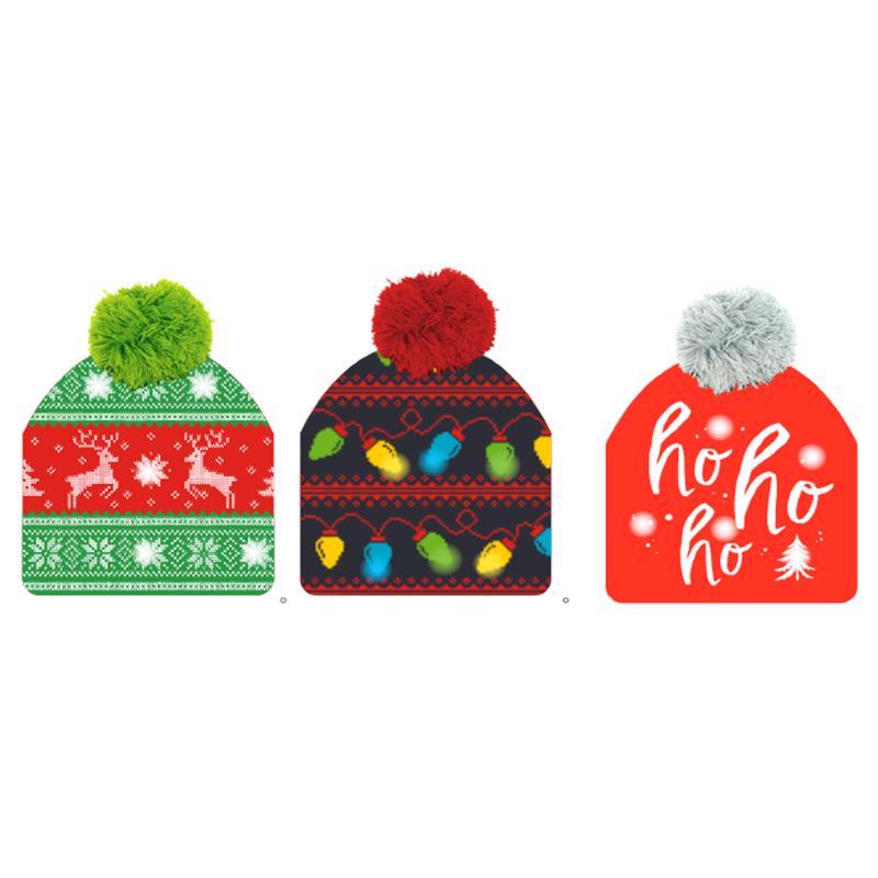 Lotsa Lights Holiday Beanies 1 pk, Pack of 24