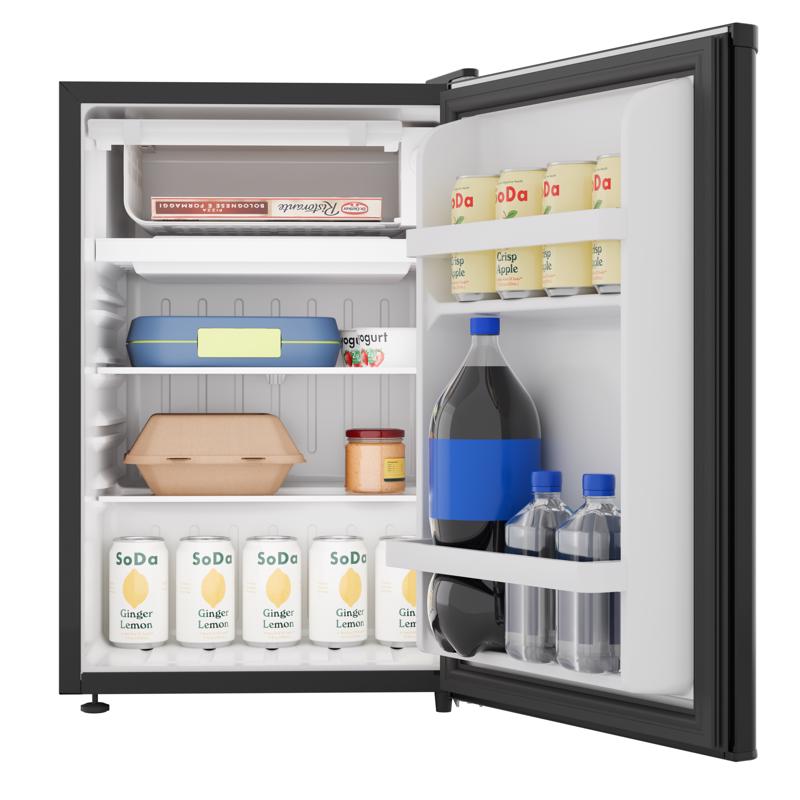 Avanti 2.5 cu ft Black Steel Compact Refrigerator 200 W