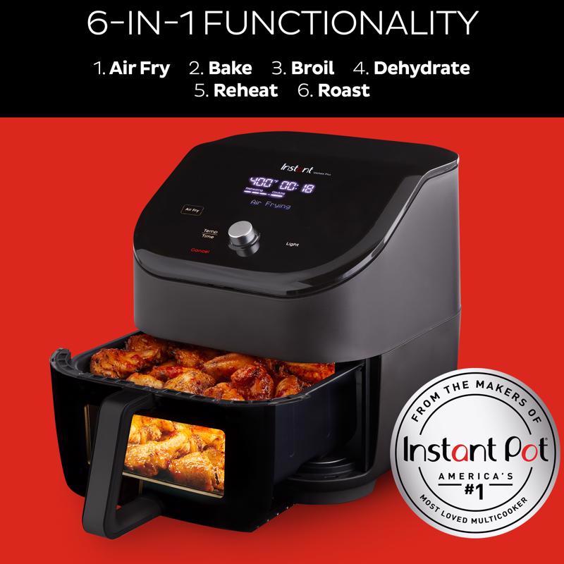 Instant Vortex Black 6 qt Programmable Digital Air Fryer