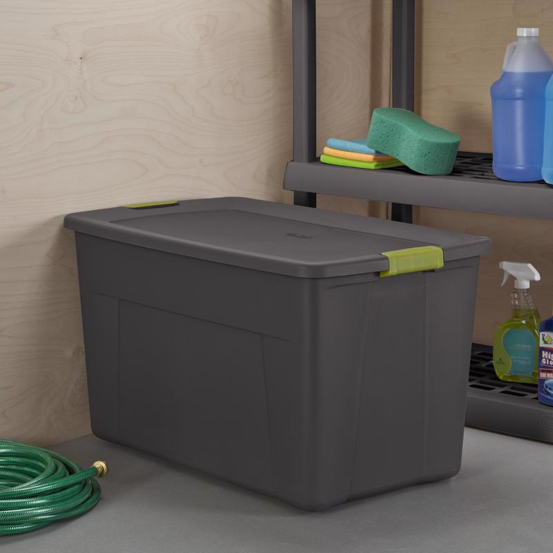 Sterilite 35 gal Gray Storage Tote 18.625 in. H X 32.5 in. W X 19.75 in. D Stackable, Pack of 4
