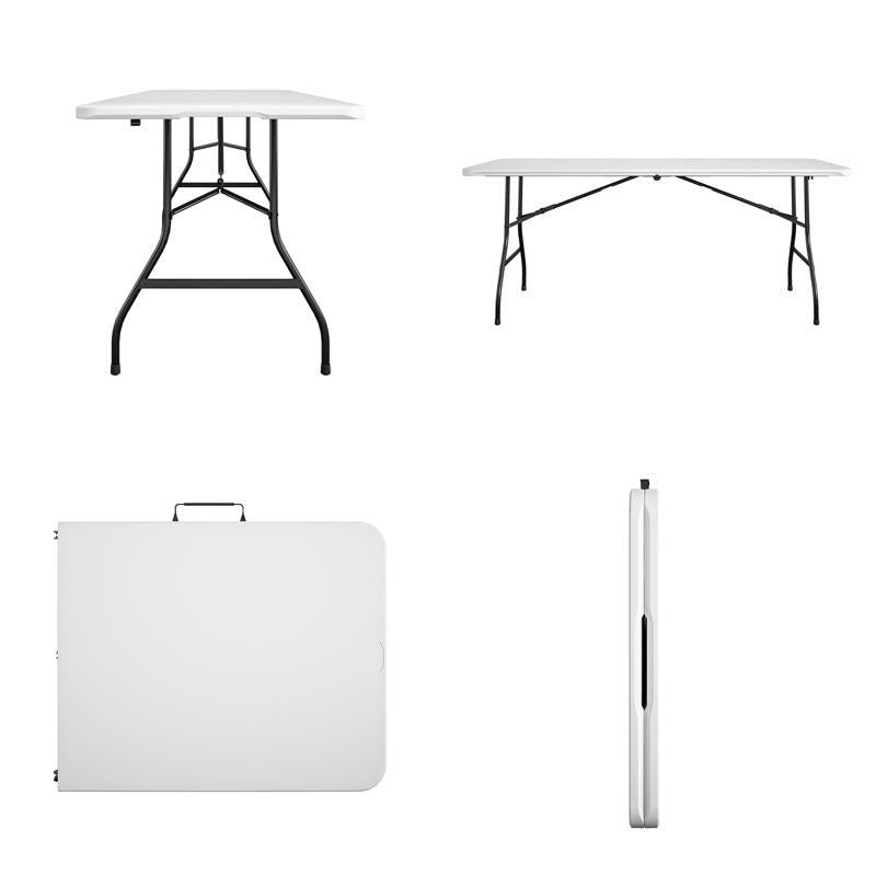 Cosco Casual 29.69 in. W X 72 in. L Rectangular Folding Buffet Table, Pack of 2